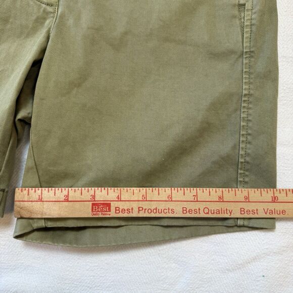 J. Crew Shorts Size 4 Mid Rise Chino Olive Green Cotton Blend 6.5" Stretch H5809 - Picture 13 of 13
